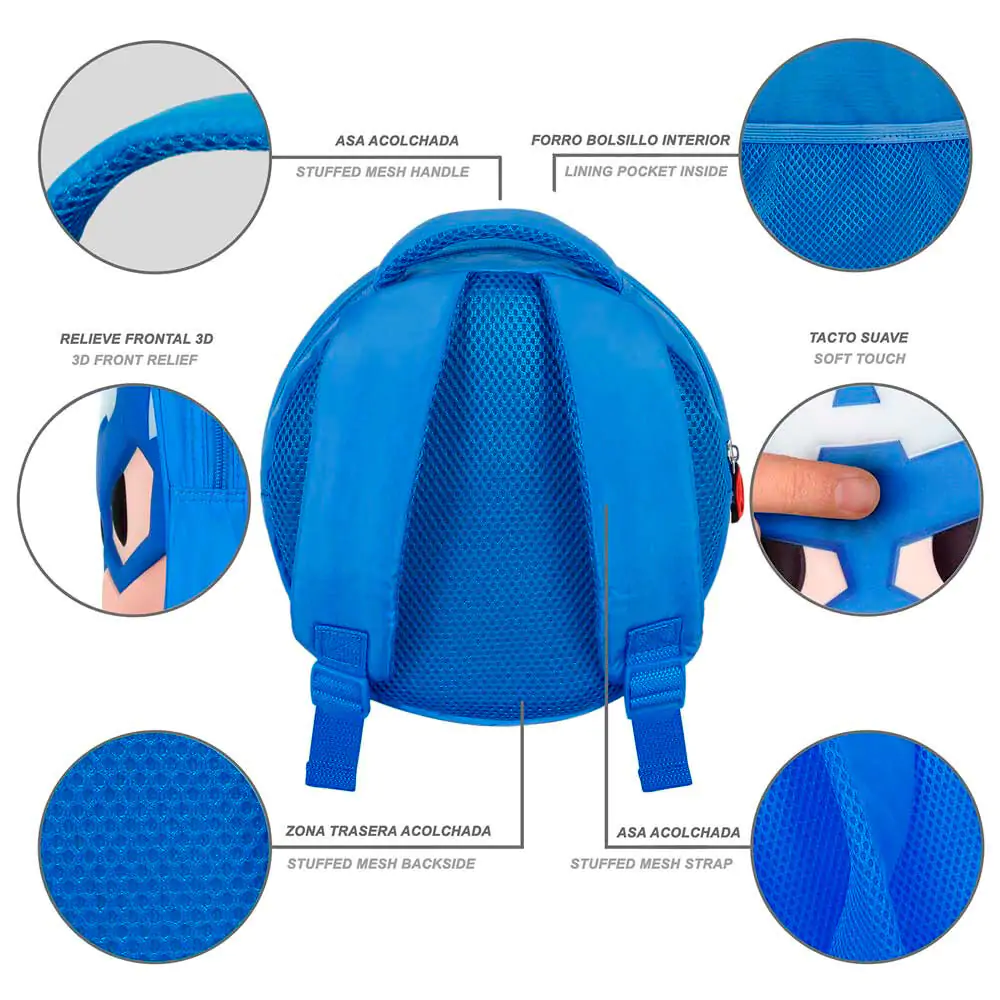 Marvel Captain America Emoji 3D Rucksack 22cm Produktfoto