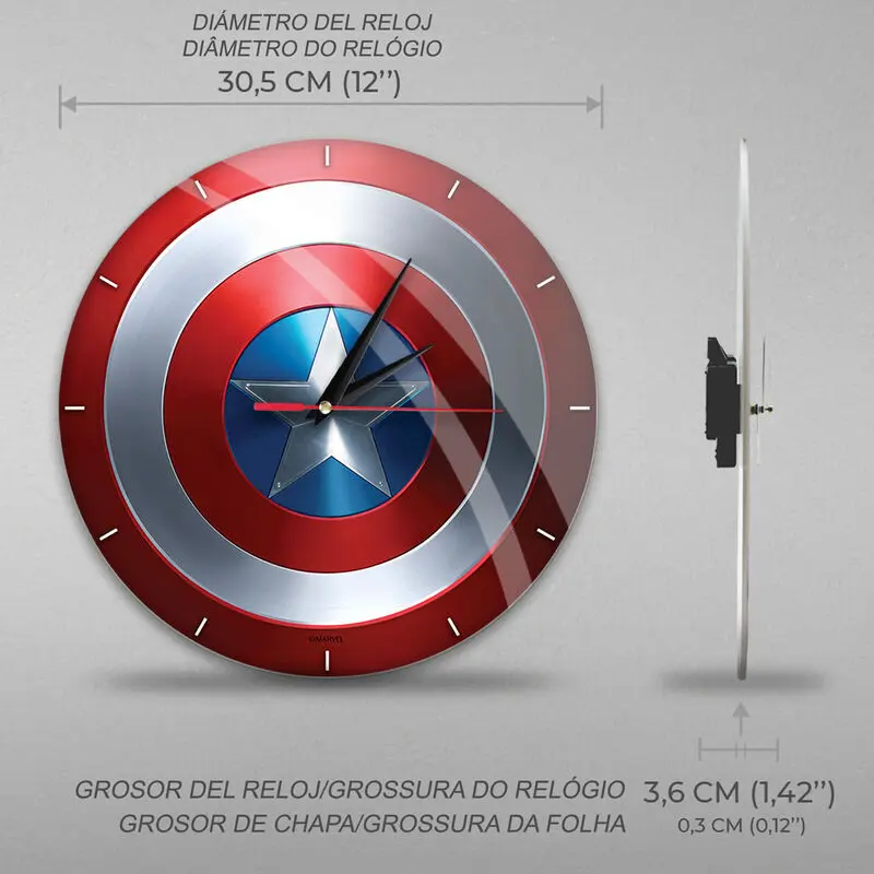 Marvel Captain America Wanduhr termékfotó