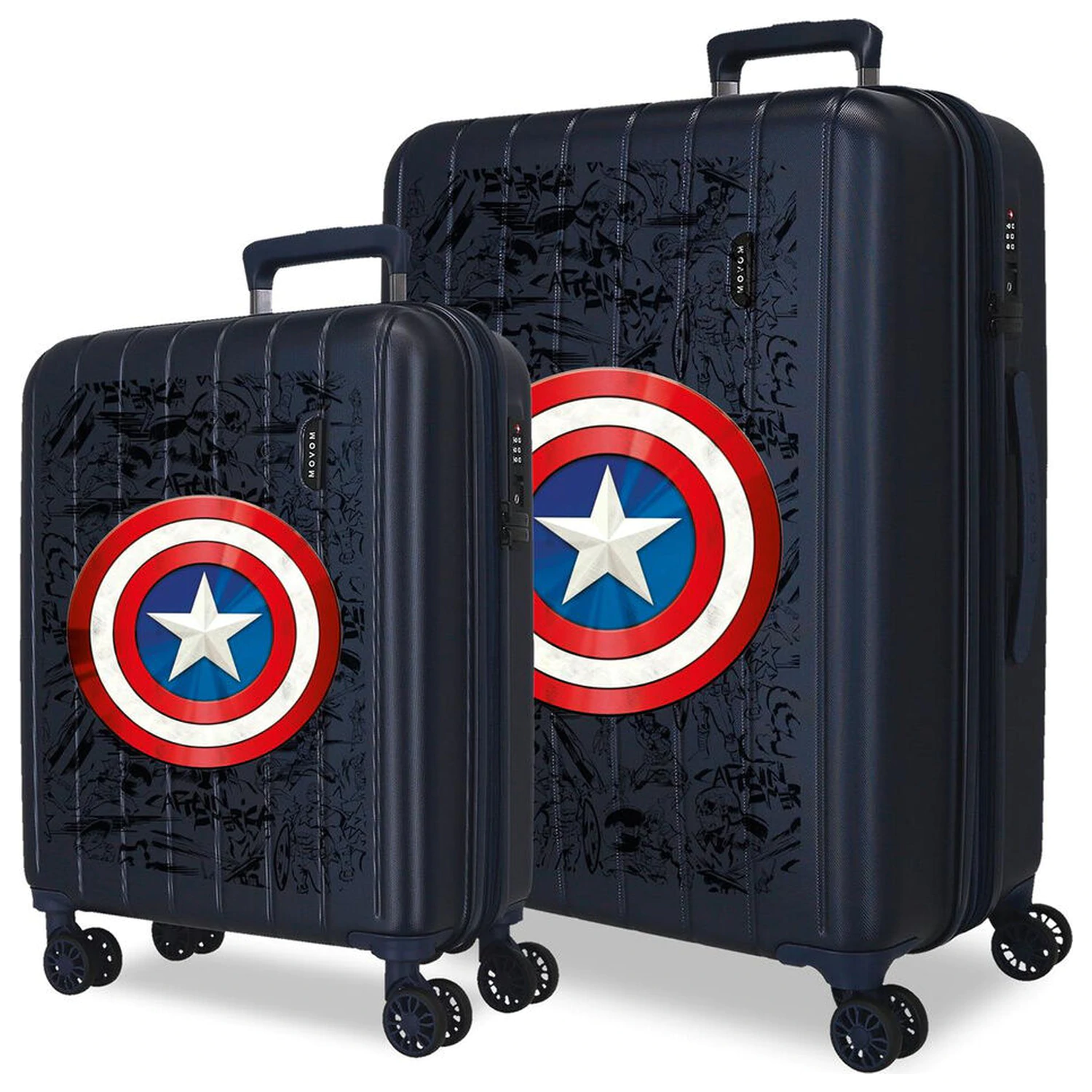 Marvel Captain America Hero ABS Trolley Koffer Set 55/65cm Produktfoto