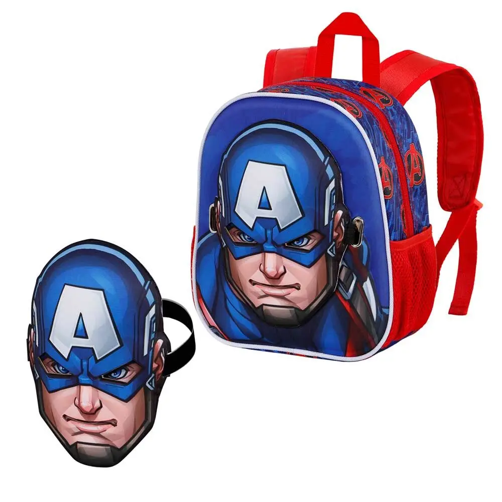 Marvel Captain America Pixel Rucksack + Maske 27cm termékfotó