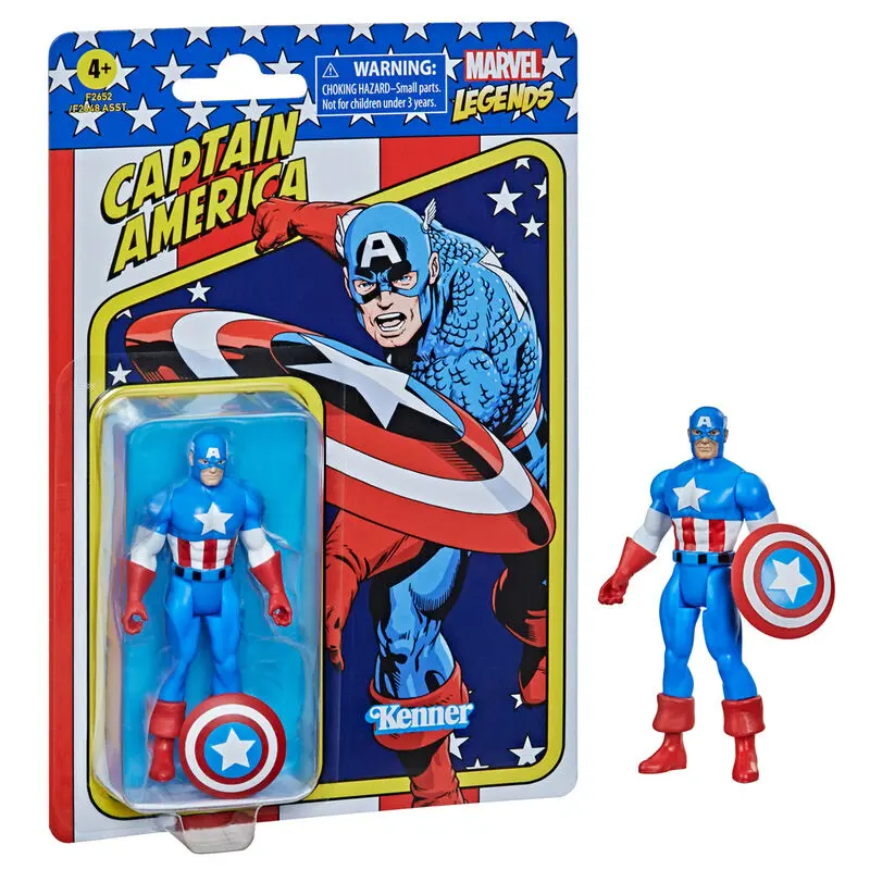 Marvel Legends Retro Collection Action Figur 2022 Captain America 10 cm termékfotó