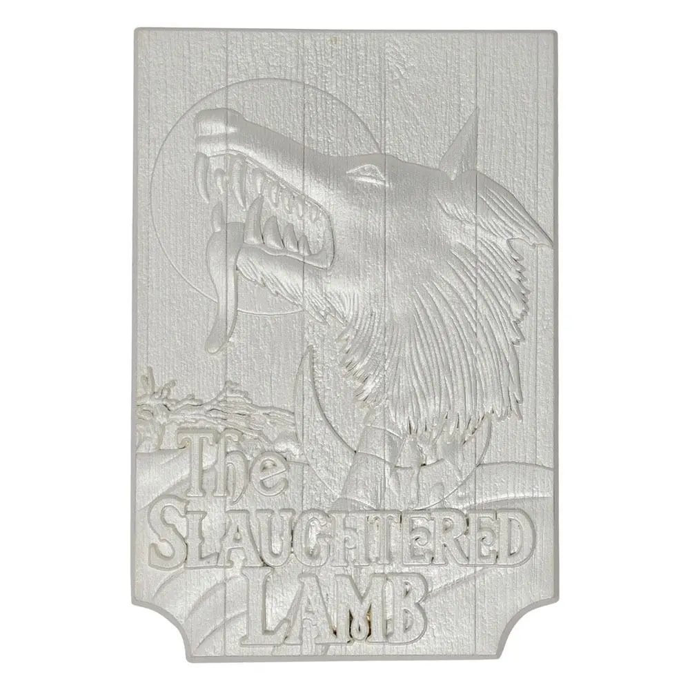 American Werewolf Replik Metallbarren Slaughtered Lamb Pub Sign (versilbert) Produktfoto