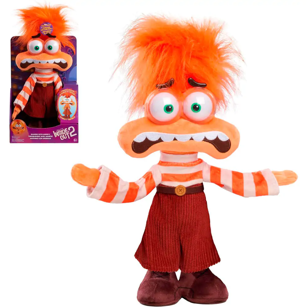 Englische Version Disney Pixar Inside Out 2 Anxiety interaktive Plüschfigur 35cm Produktfoto