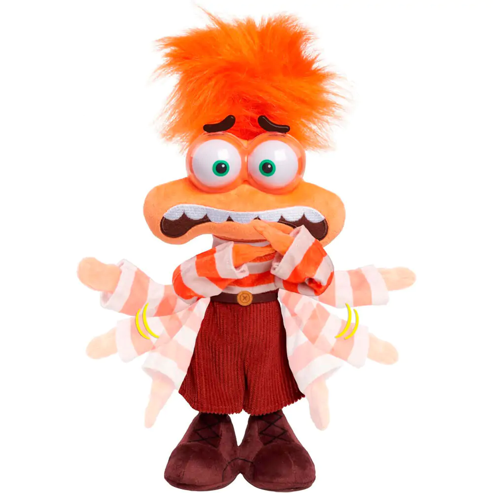 Englische Version Disney Pixar Inside Out 2 Anxiety interaktive Plüschfigur 35cm Produktfoto