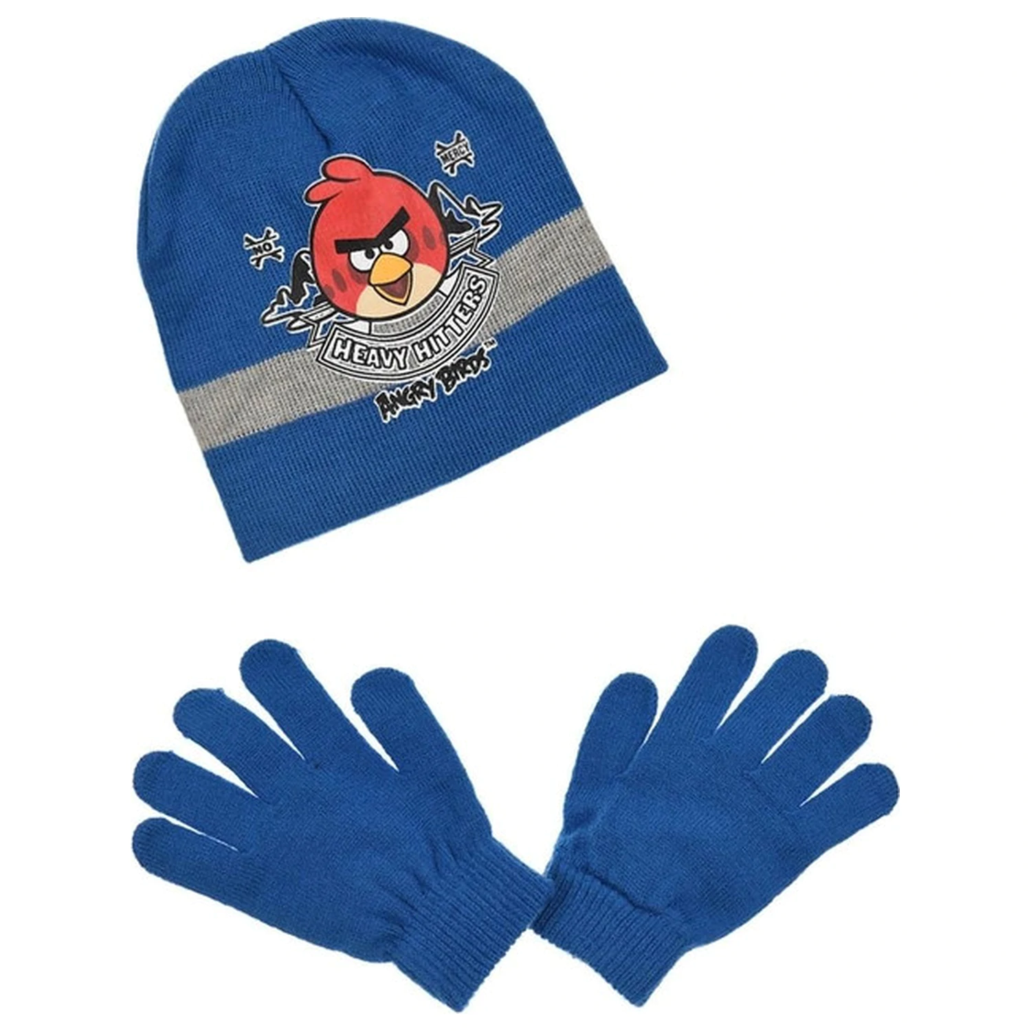 Angry Birds Heavy Hitters Blue Kinder Mütze + Handschuhe Set 52 cm Produktfoto