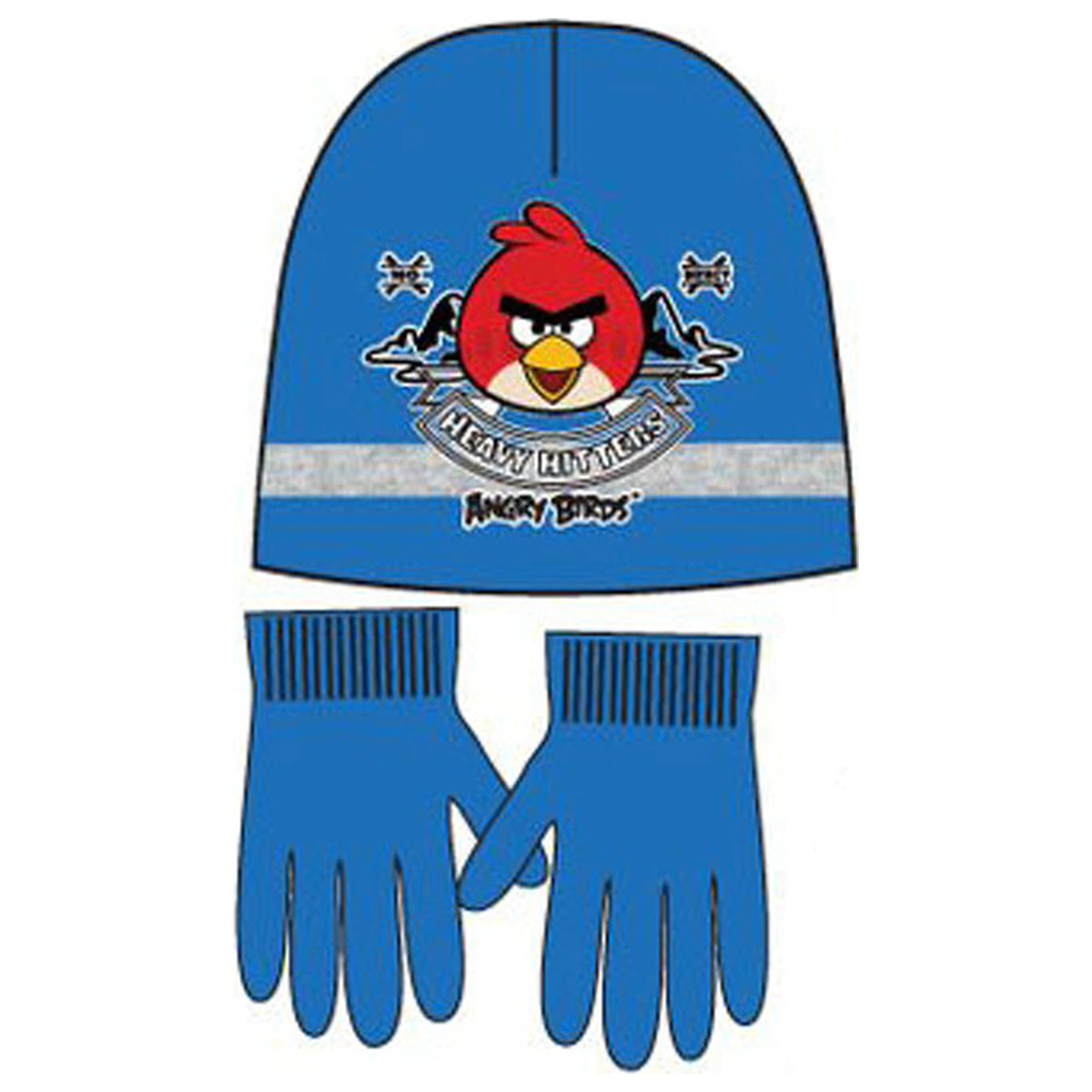 Angry Birds Heavy Hitters Blue Kinder Mütze + Handschuhe Set 54 cm Produktfoto