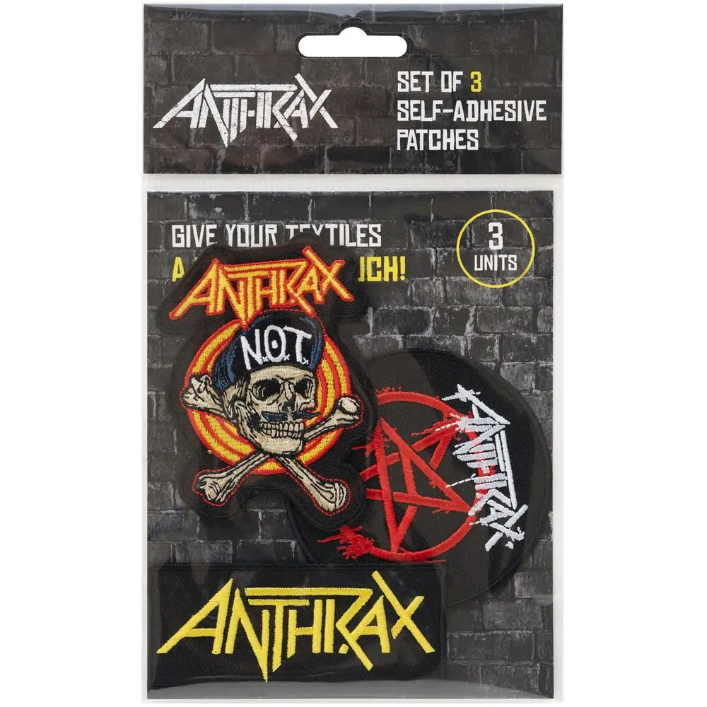 Anthrax 3er Set Aufnäher Produktfoto