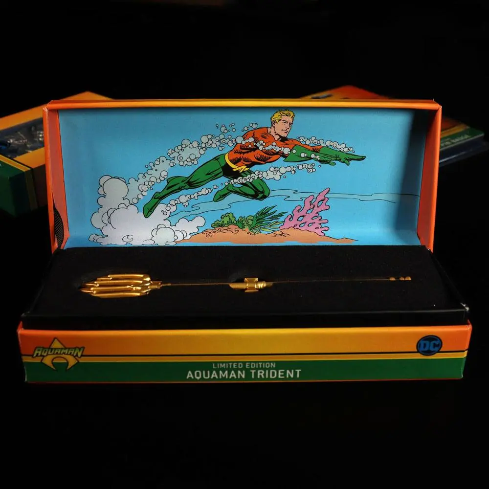 Aquaman Replik Miniature Trident (vergoldet) Produktfoto
