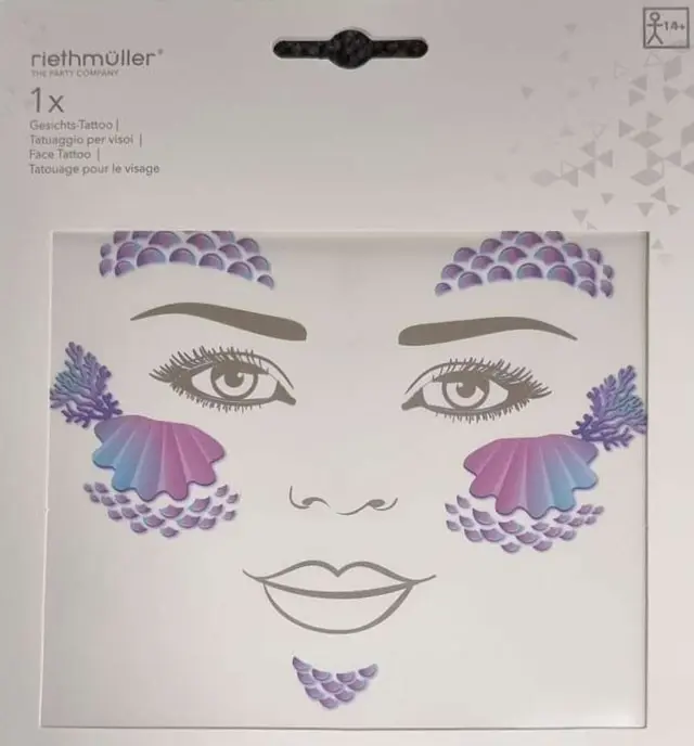 Gesicht Tattoo Produktfoto