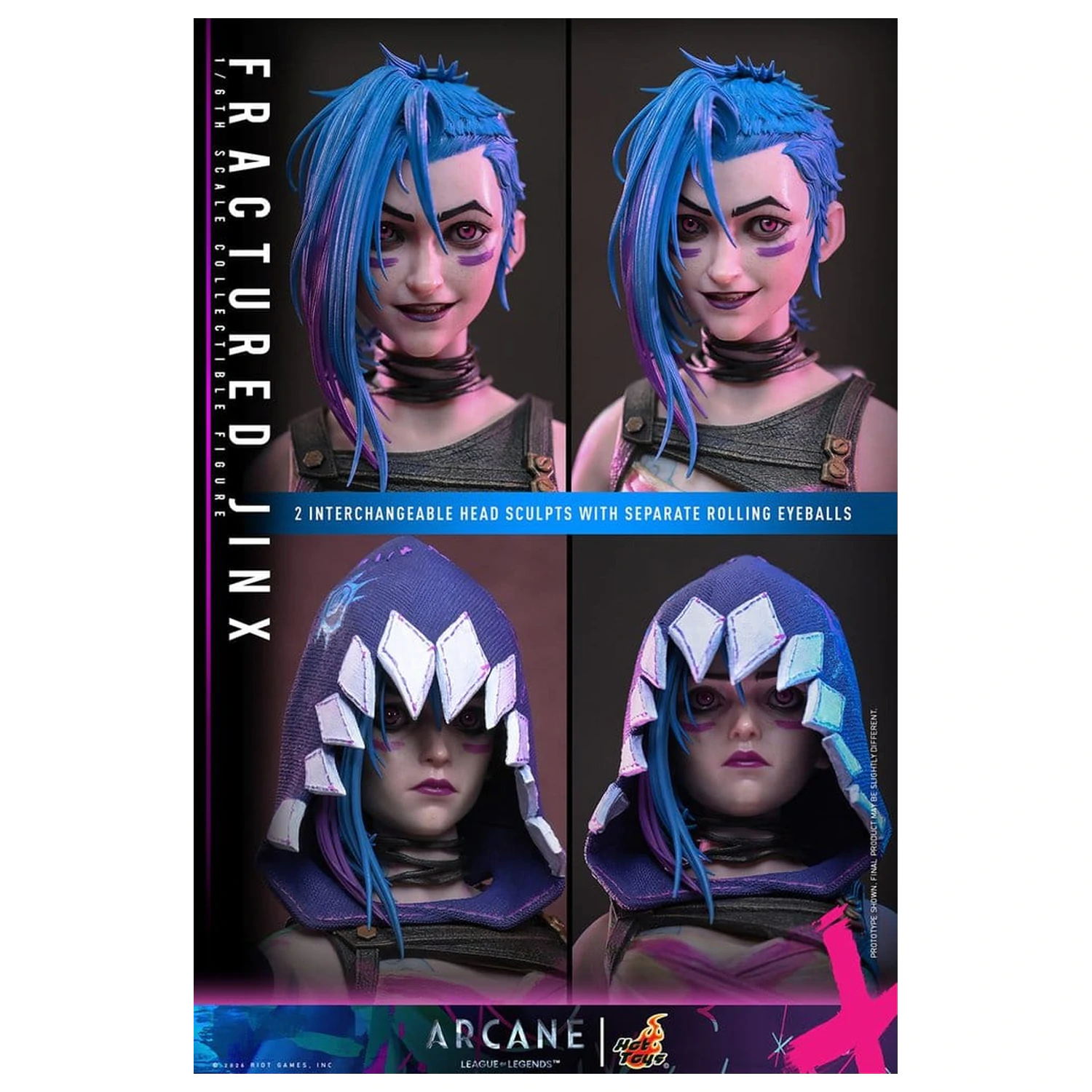 Arcane Actionfigur 1/6 Fractured Jinx 28 cm Produktfoto