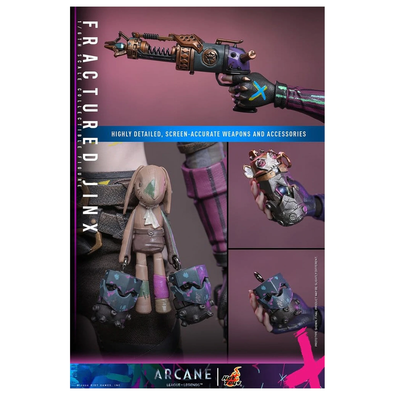 Arcane Actionfigur 1/6 Fractured Jinx 28 cm Produktfoto