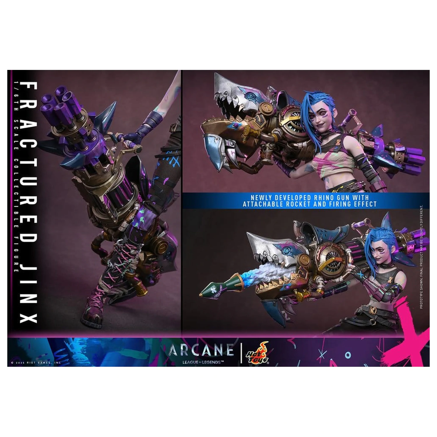 Arcane Actionfigur 1/6 Fractured Jinx 28 cm Produktfoto