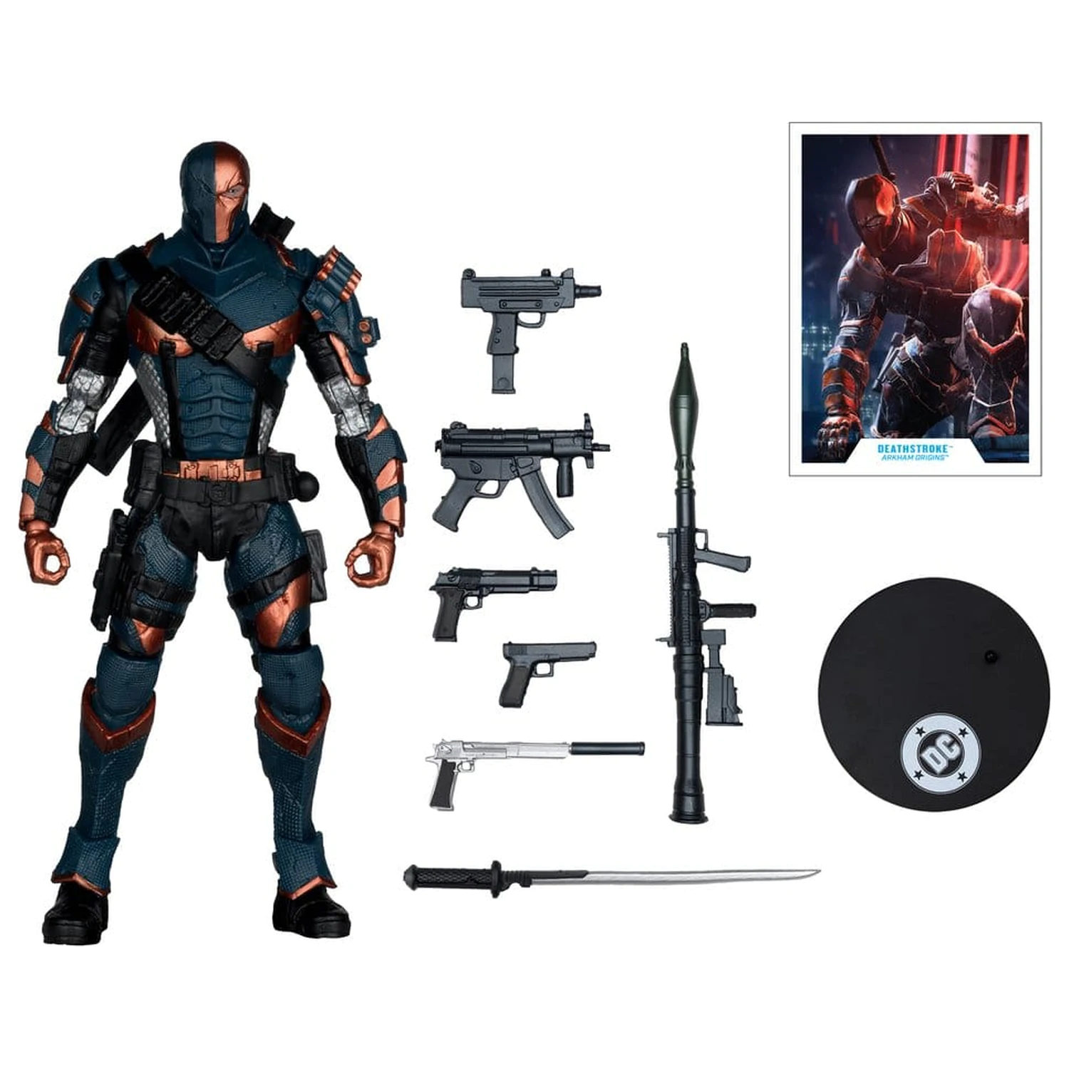 Arkham Origins DC Multiverse Action Figur Deathstroke 19 cm Produktfoto