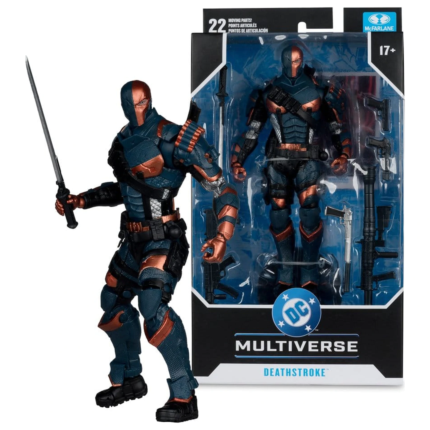 Arkham Origins DC Multiverse Action Figur Deathstroke 19 cm Produktfoto