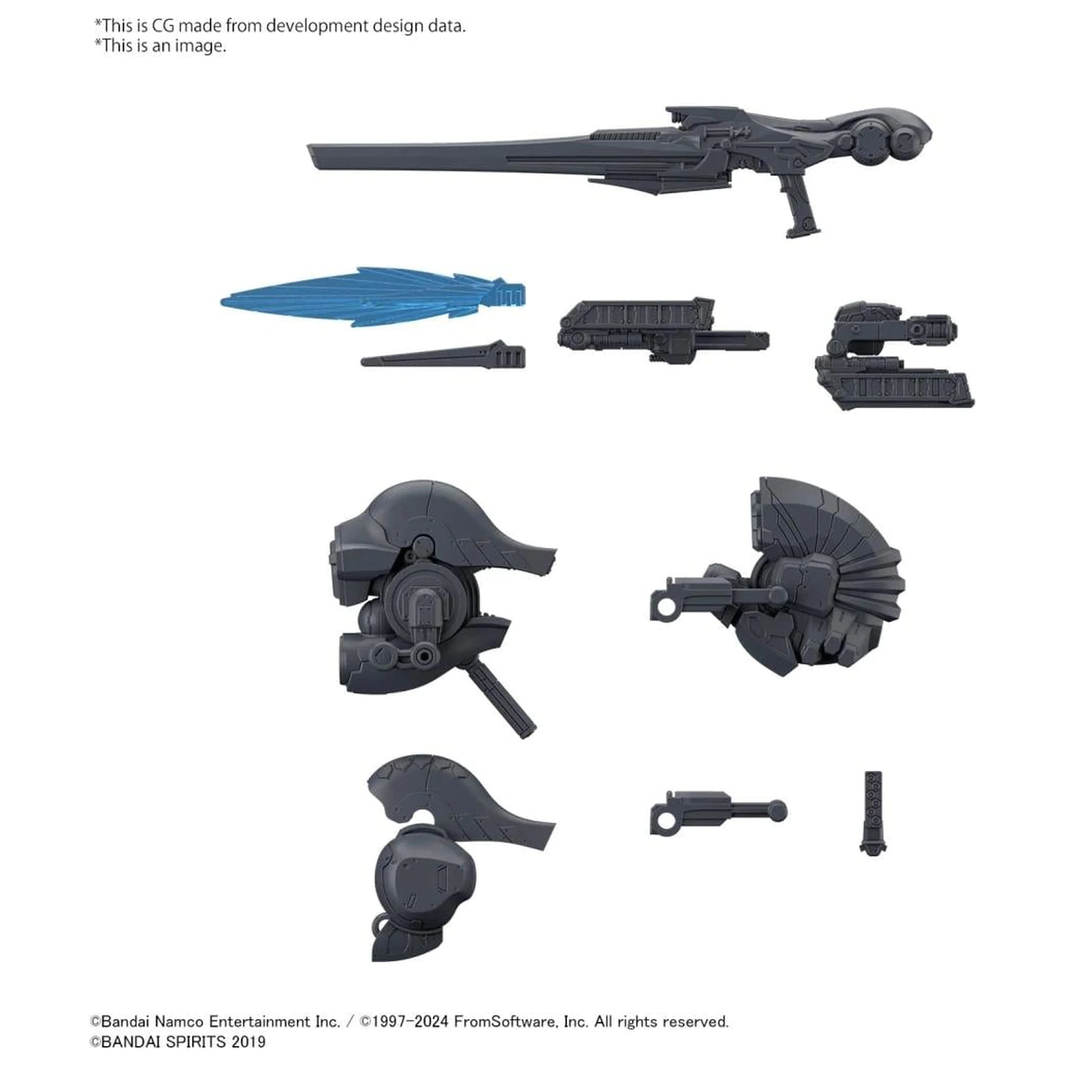 Armored Core VI 30mm Optionale Teile Set Waffen Set 01 Modellbausatz Produktfoto