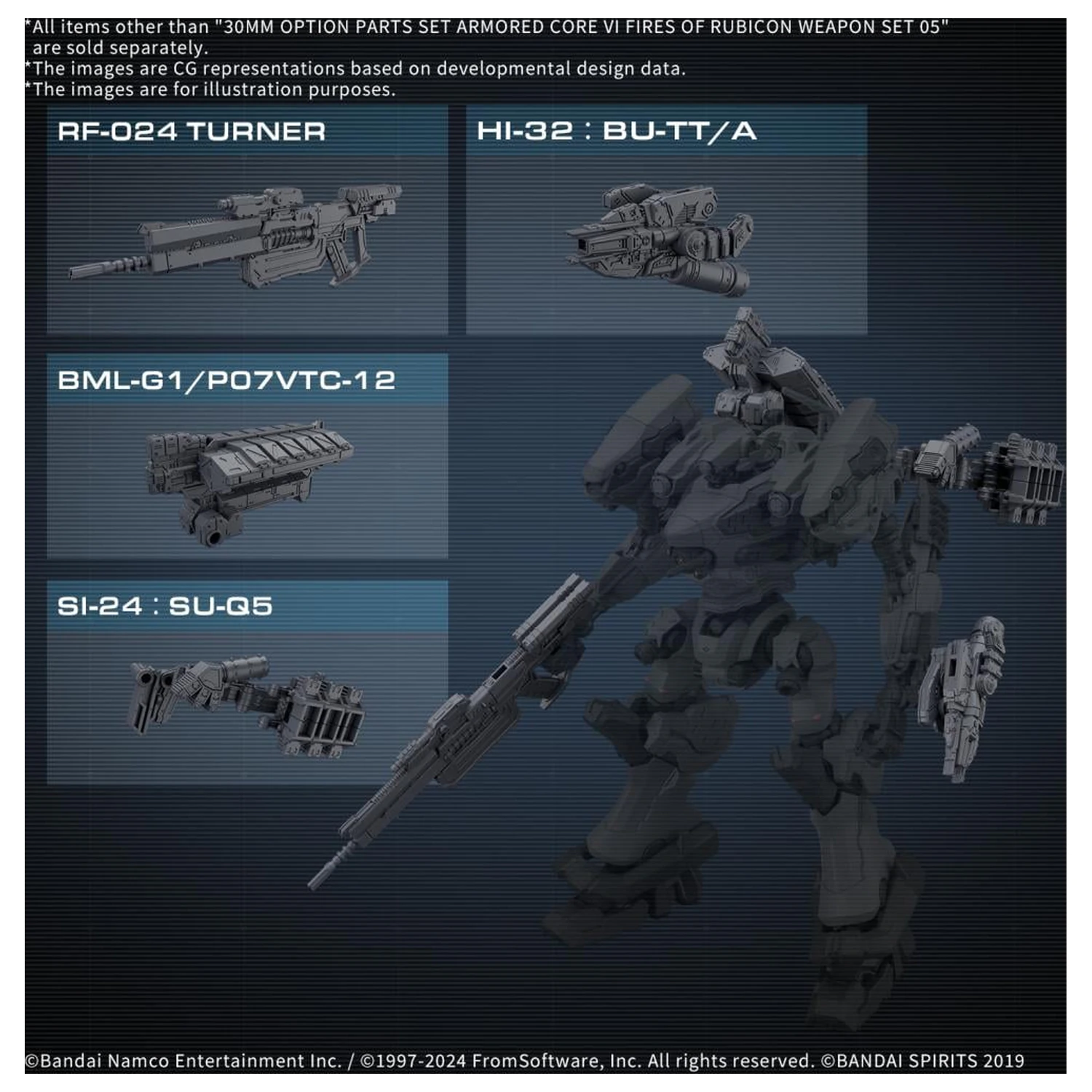 Armored Core VI Weapon Set 05 Modellbausatz Zubehör Produktfoto