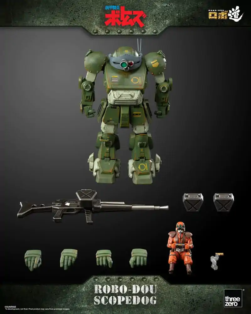 Armored Trooper Votoms Robo-Dou Actionfigur Scopedog 15 cm Produktfoto