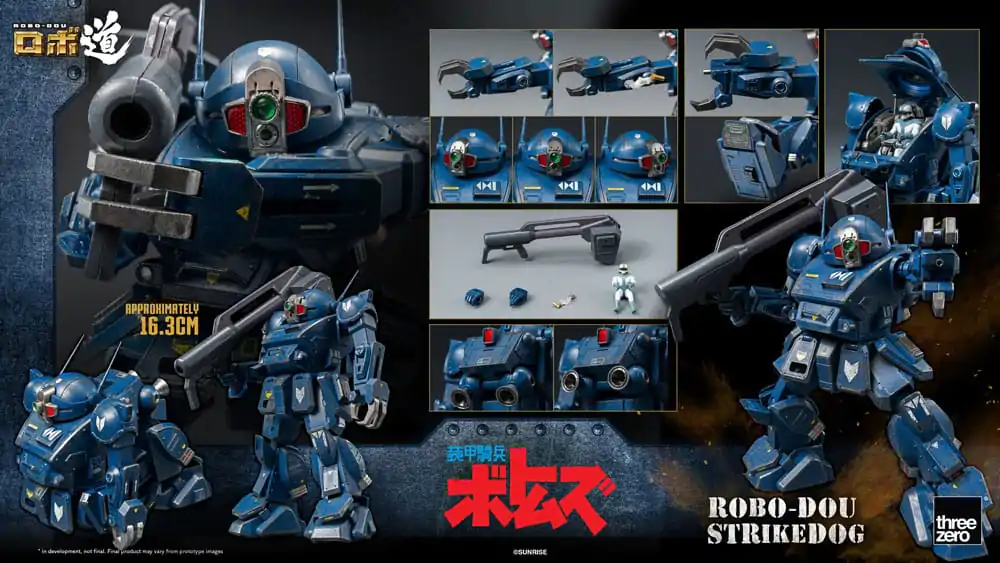 Armored Trooper Votoms Robo-Dou Actionfigur Strikedog 16 cm Produktfoto