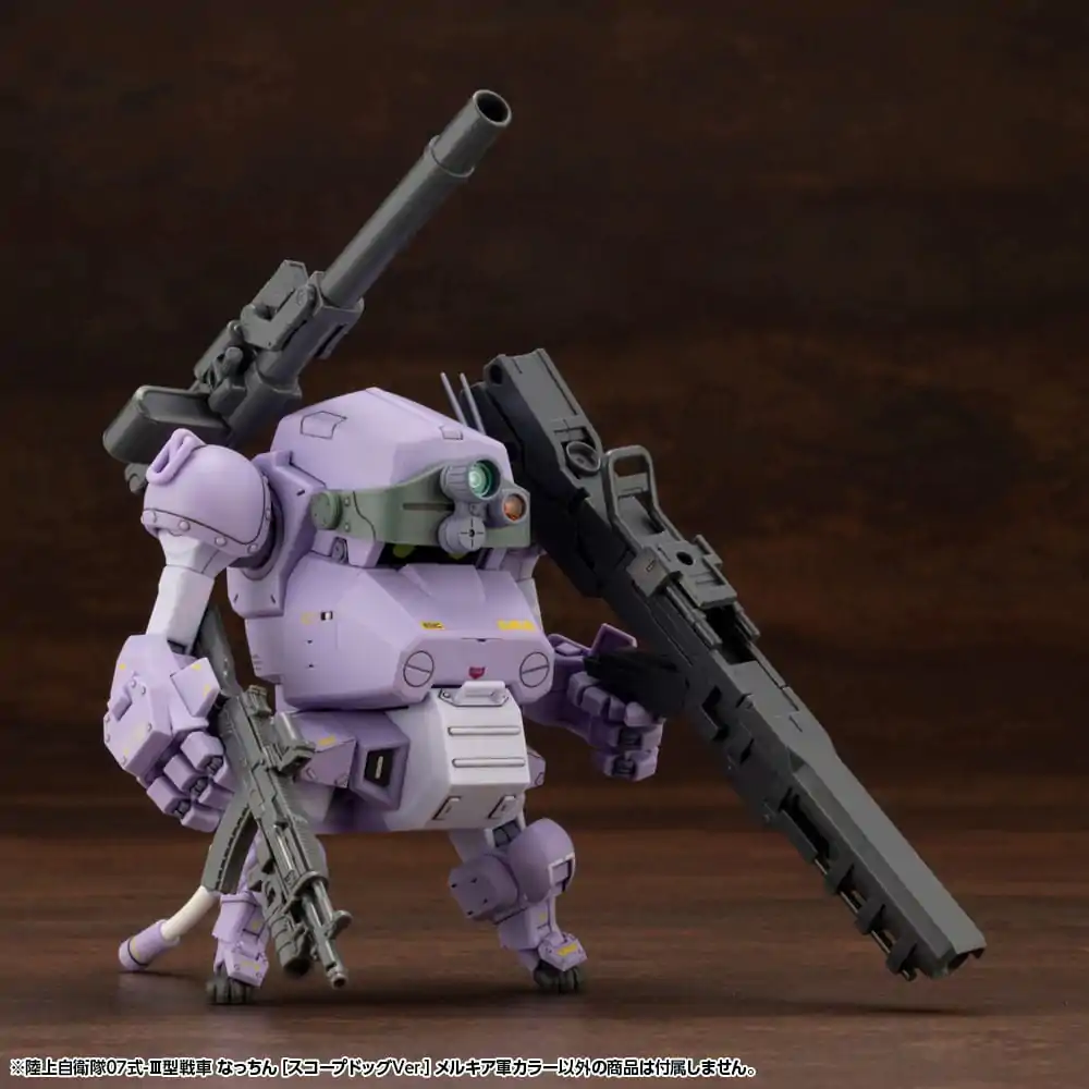 Armored Trooper Votoms X JGSDF Model Kit Type 07 - III Tank Nacchin (Scopedog Version) Melquiyan Forces Color 10 cm Produktfoto