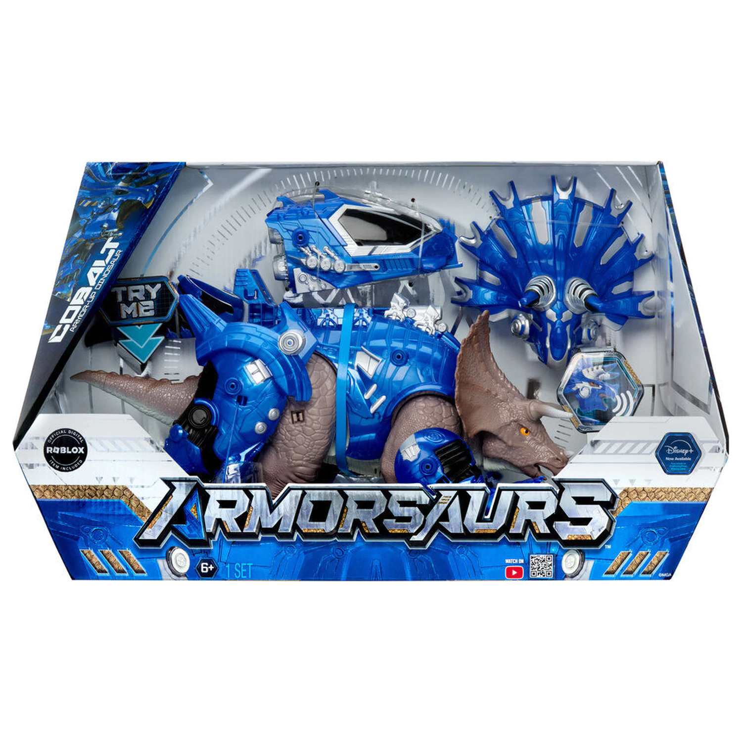 Armorsaurs Dinosaur Triceratops Cobalt Figur Produktfoto