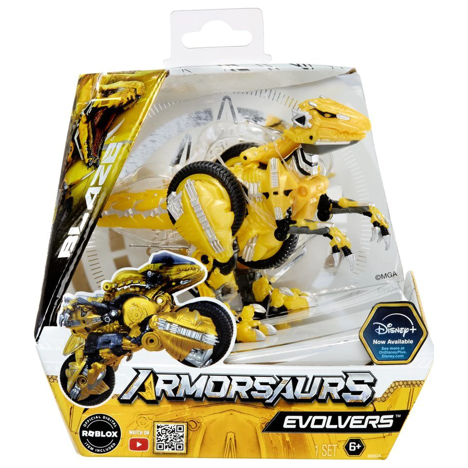 Armorsaurs Evolver Yellow Raptor Blaze Figur Produktfoto