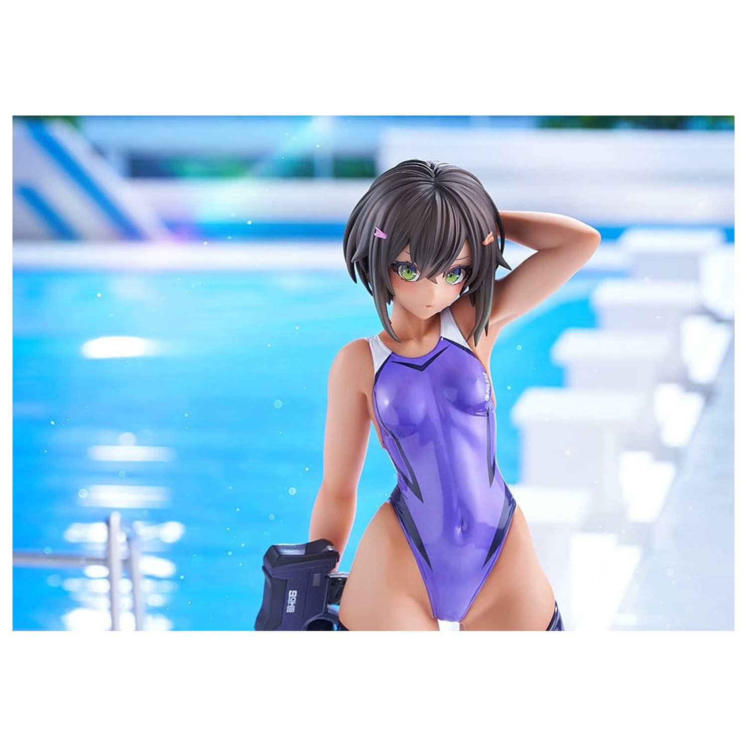 Arms Note PVC Figur 1/7 Buchou-chan of the Swimming Club Purple Swimsuit Ver. 22 cm Produktfoto