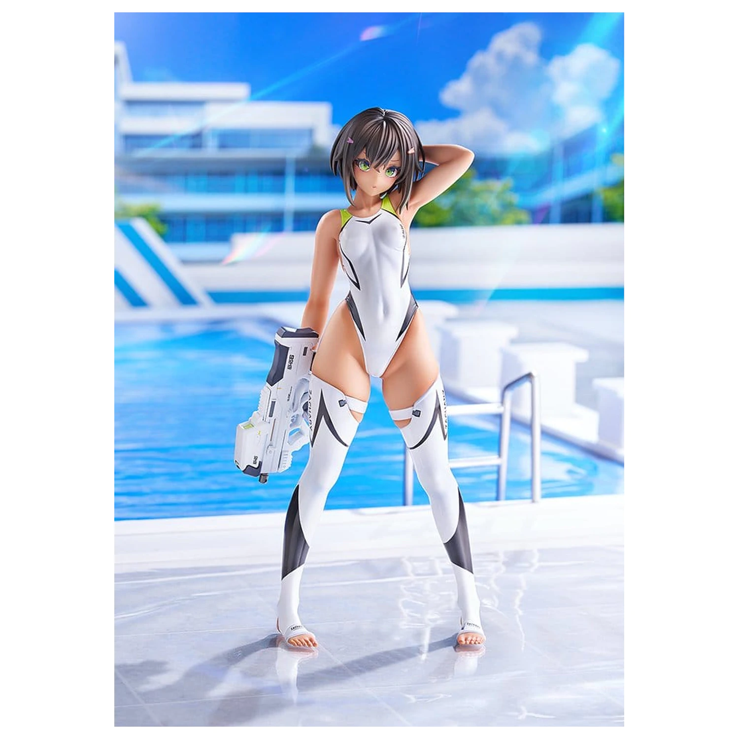 Arms Note PVC Figur 1/7 Buchou-chan of the Swimming Club White Swimsuit Ver. 22 cm Produktfoto