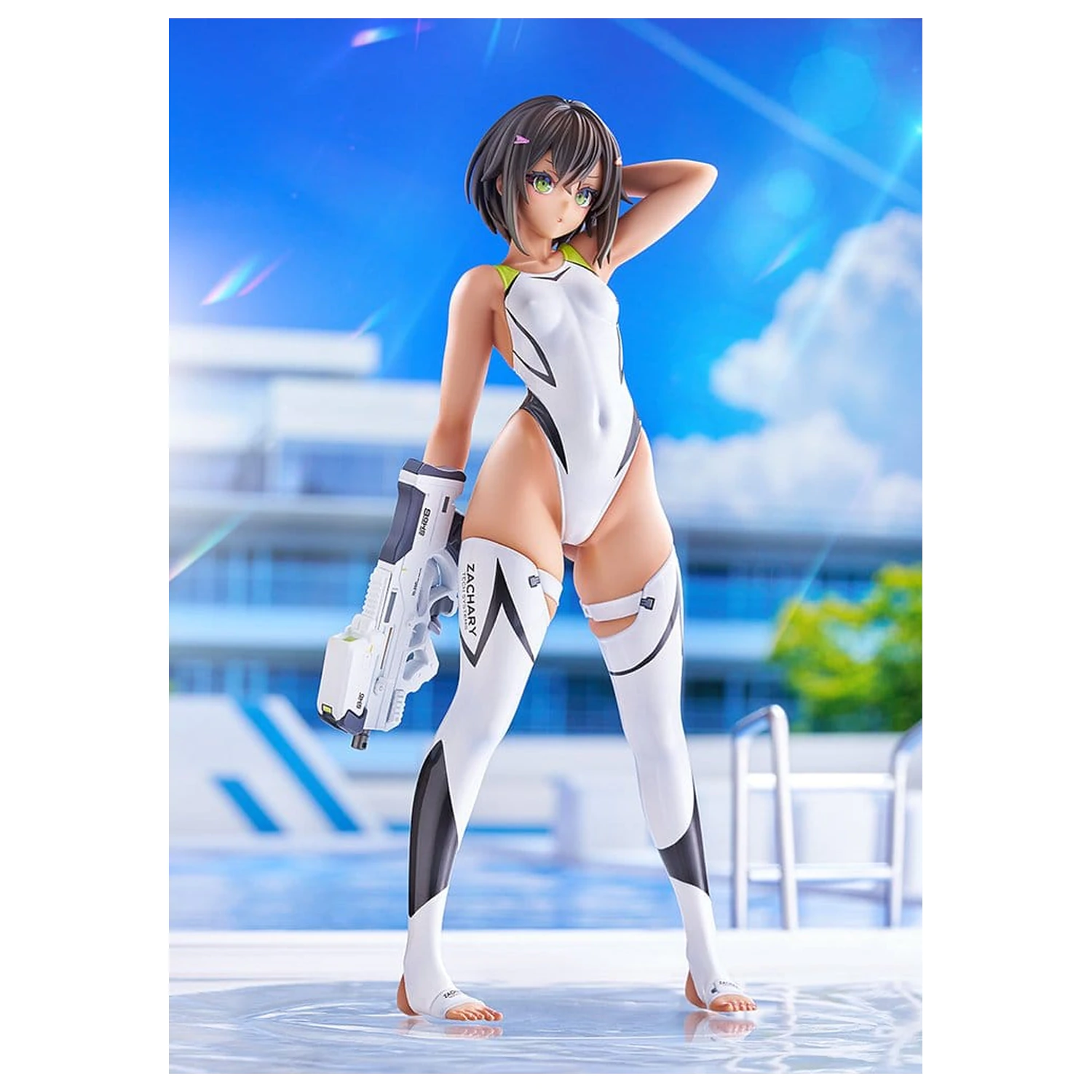 Arms Note PVC Figur 1/7 Buchou-chan of the Swimming Club White Swimsuit Ver. 22 cm Produktfoto