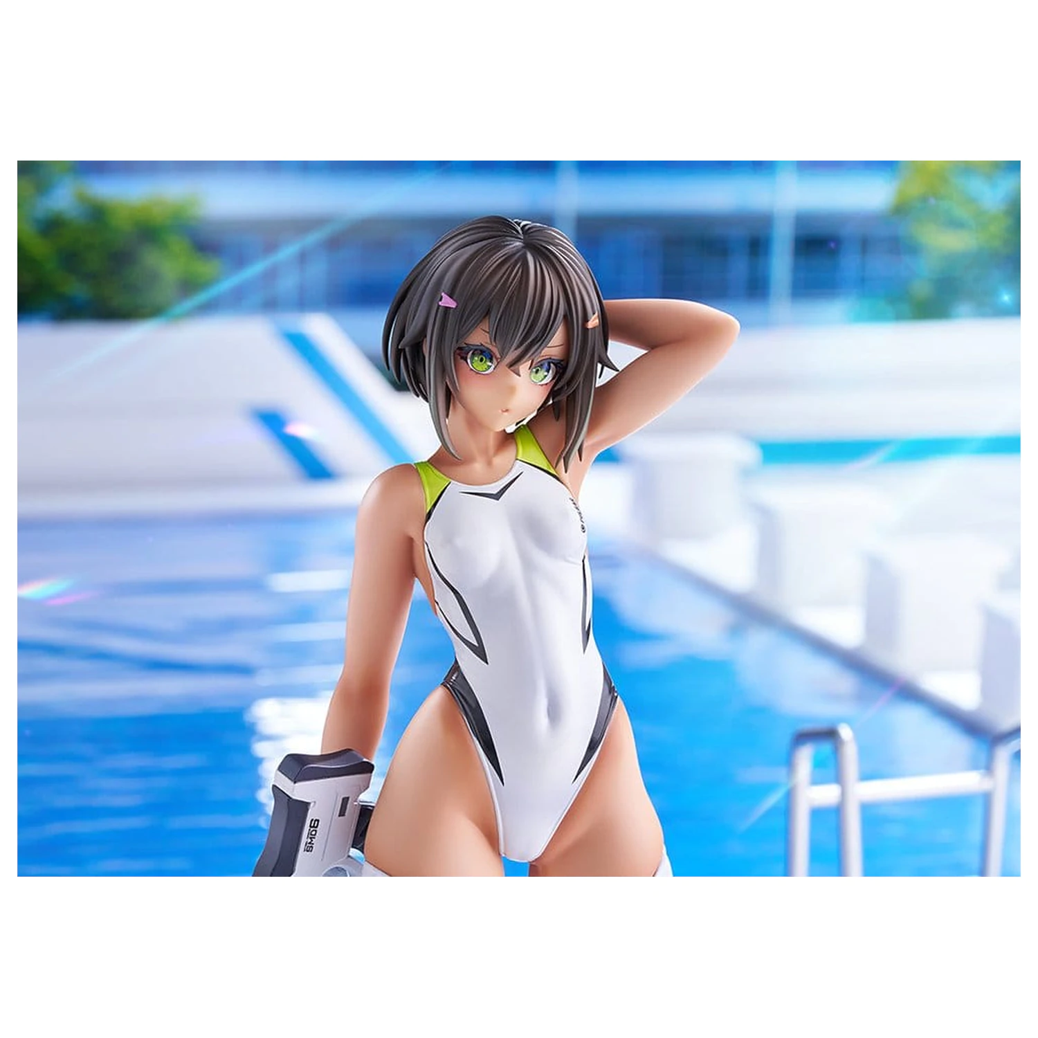 Arms Note PVC Figur 1/7 Buchou-chan of the Swimming Club White Swimsuit Ver. 22 cm Produktfoto