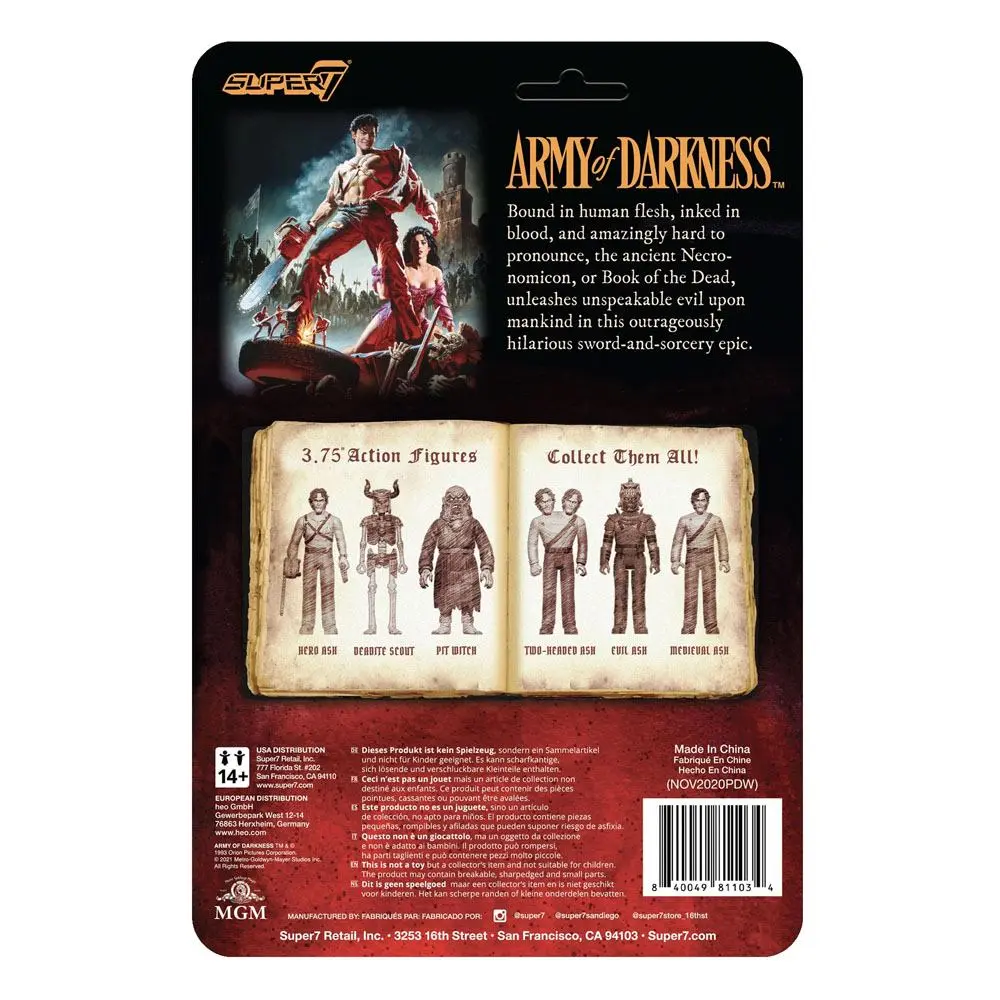 Army Of Darkness ReAction Actionfigur Medieval Ash (Midnight) 10 cm Produktfoto