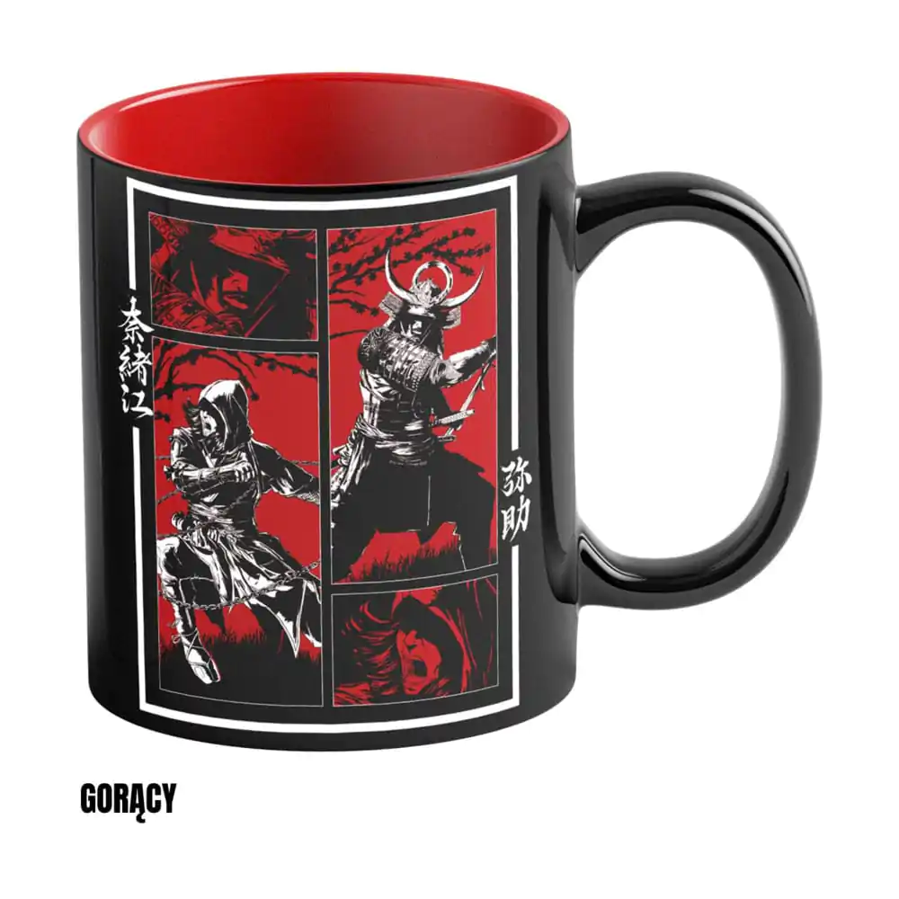 Assassin's Creed Shadows Heat Change Tasse Naoe & Yasuke Artwork 450 ml Produktfoto