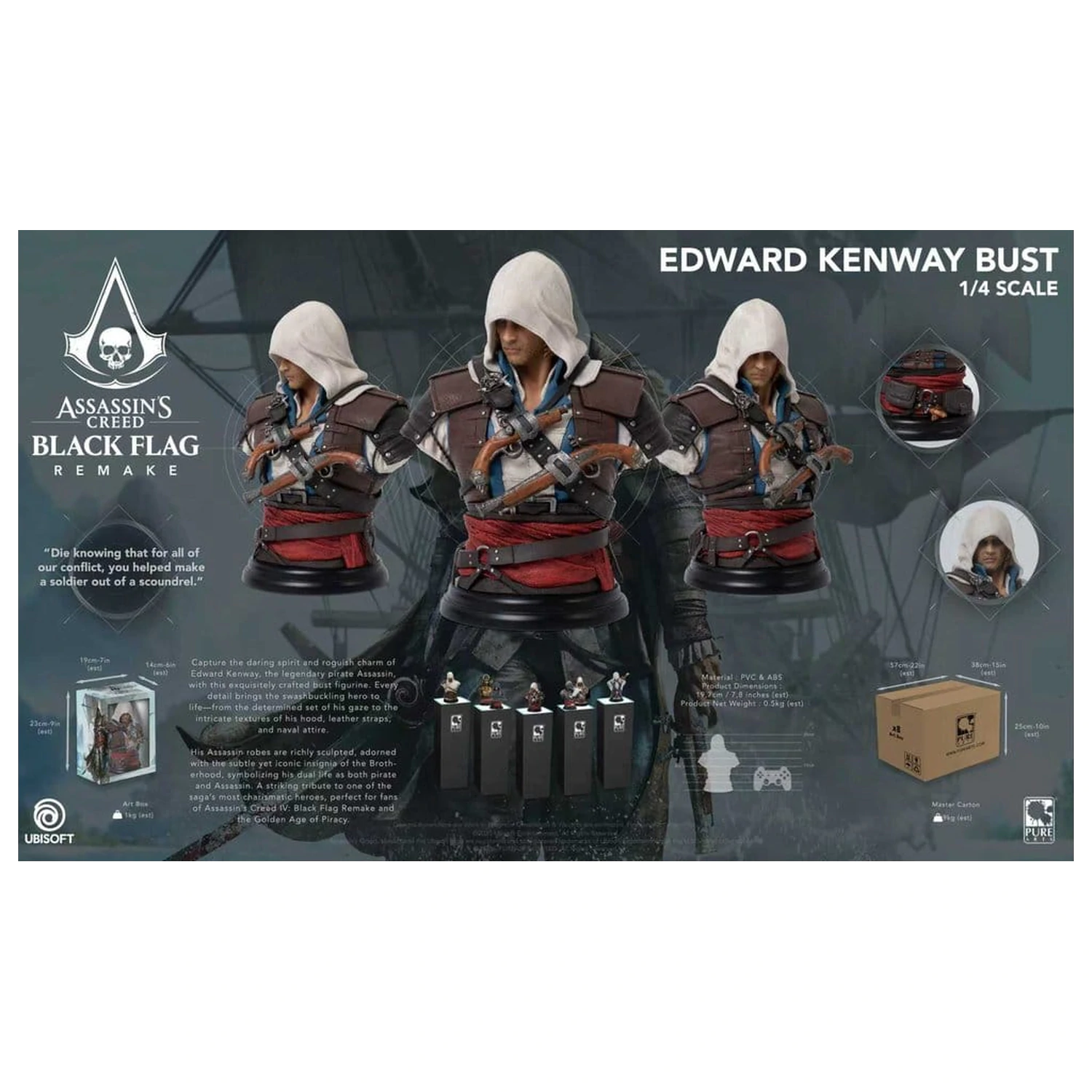 Assassin´s Creed Büste 1/4 Edward Produktfoto