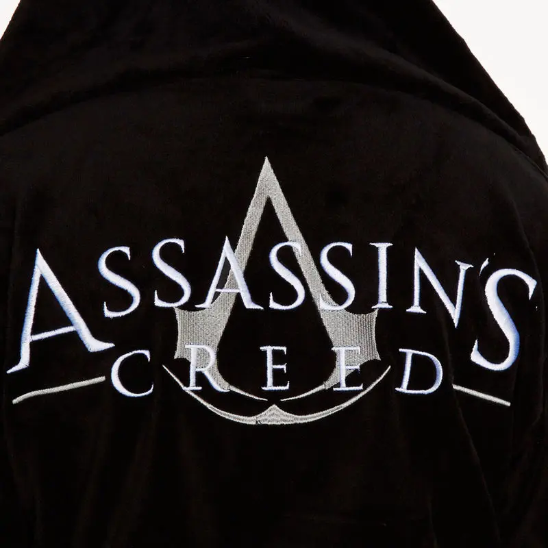 Assassin's Creed Fleece-Bademantel White Logo Produktfoto