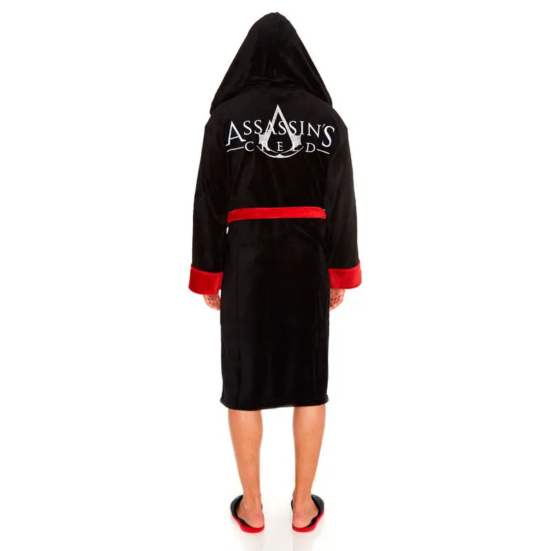 Assassin's Creed Fleece-Bademantel White Logo Produktfoto