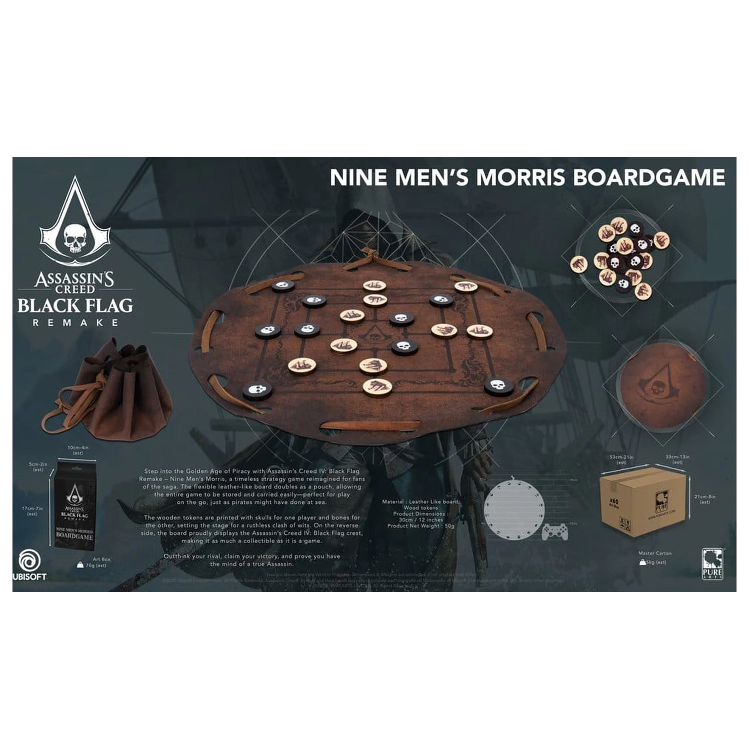 Assassin´s Creed Brettspiel Neun Männer Morris Produktfoto