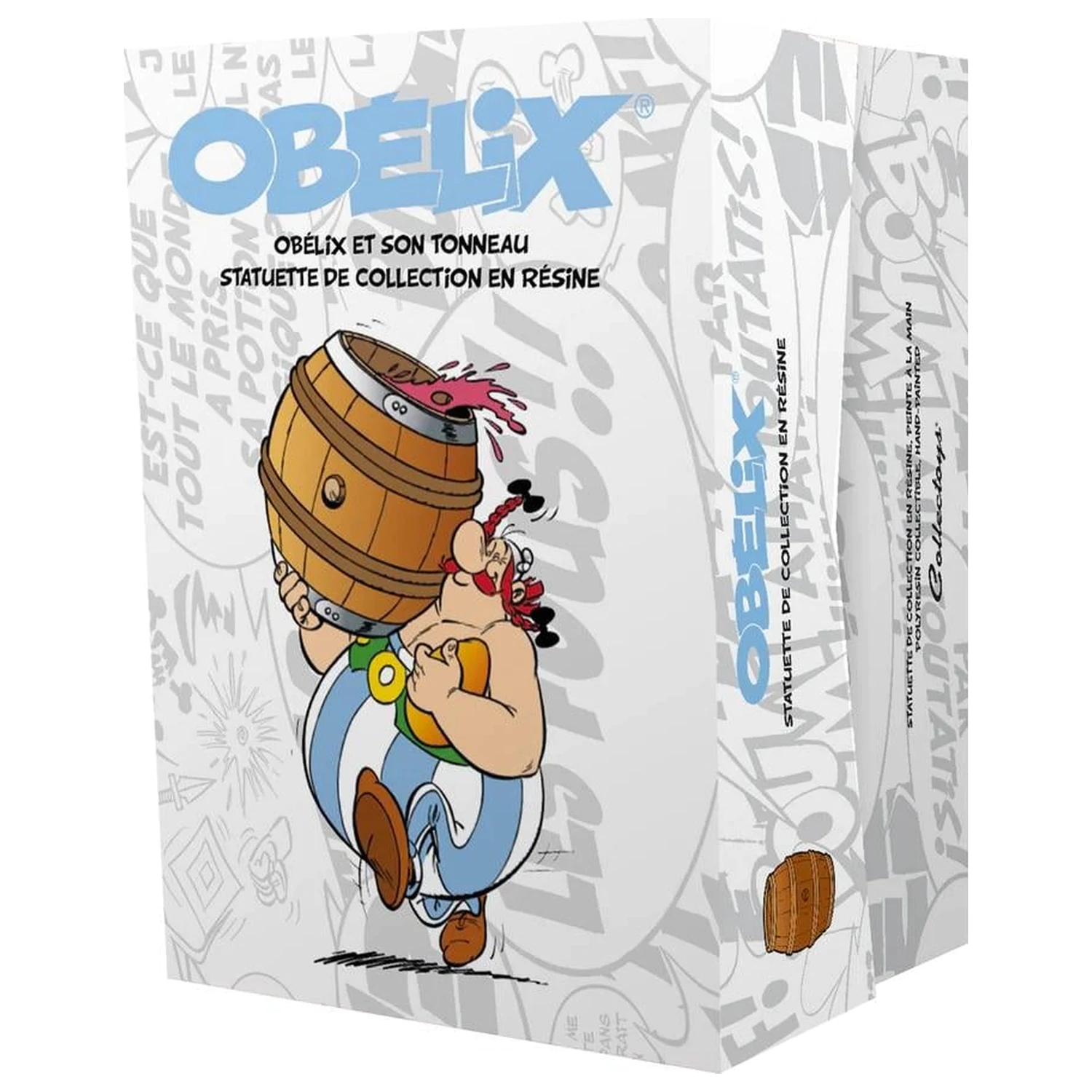 Asterix & Obelix Obélix lädt ein Fass Statue 25cm Produktfoto