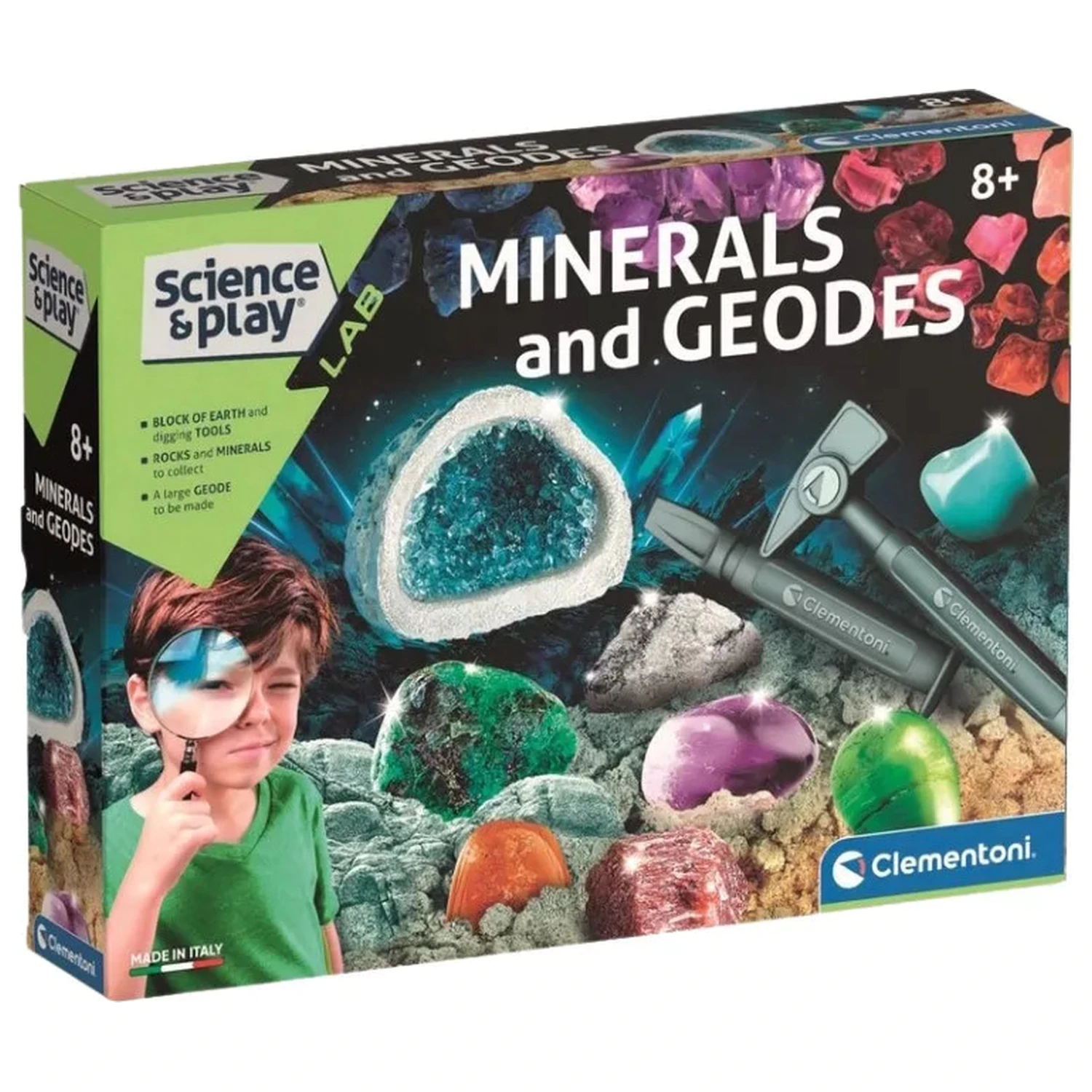 Minerale und Geoden Wissenschaft Lernset Produktfoto