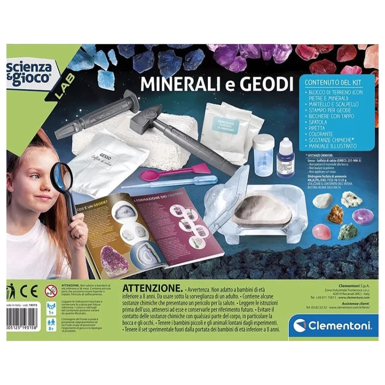 Minerale und Geoden Wissenschaft Lernset Produktfoto