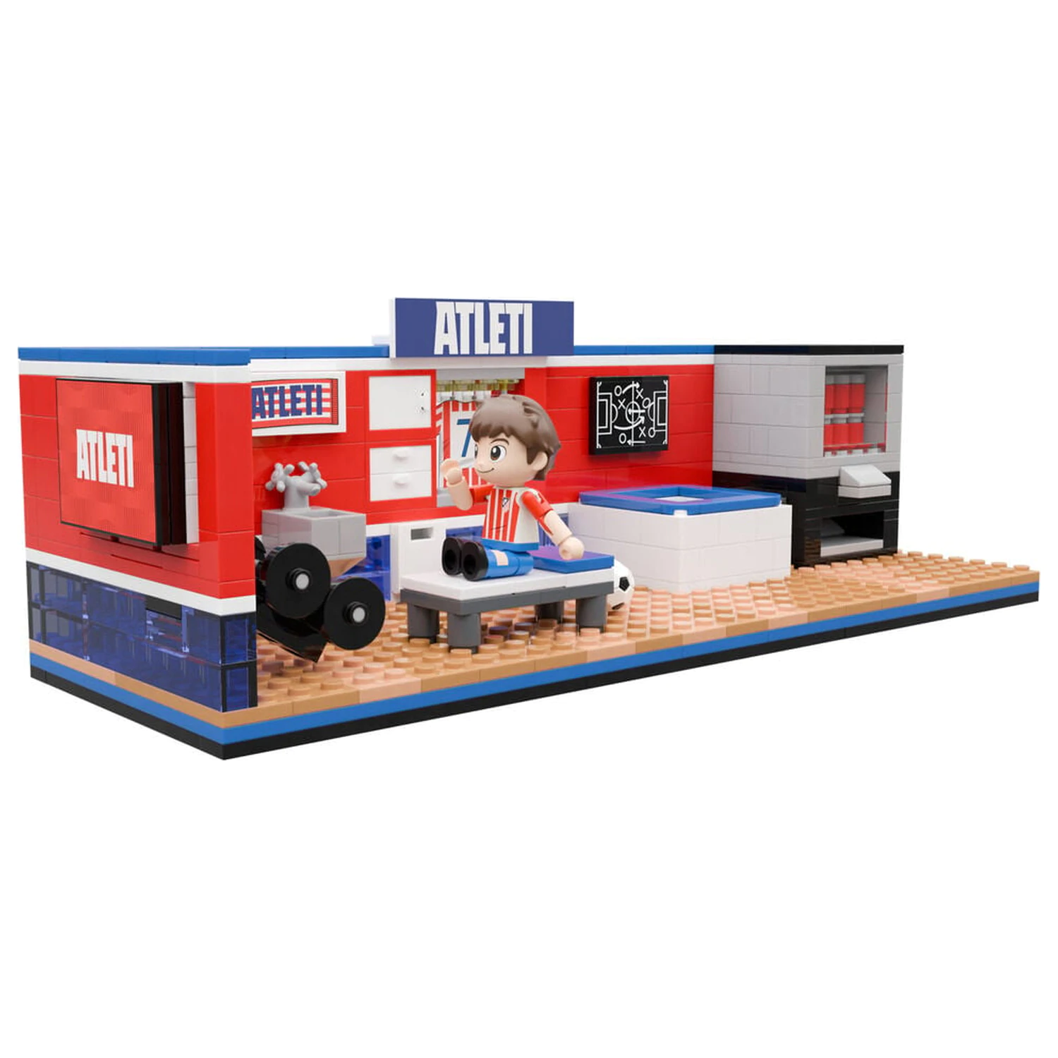 Atletico de Madrid Umkleideraum-Set mit Figur 439 Teile Produktfoto