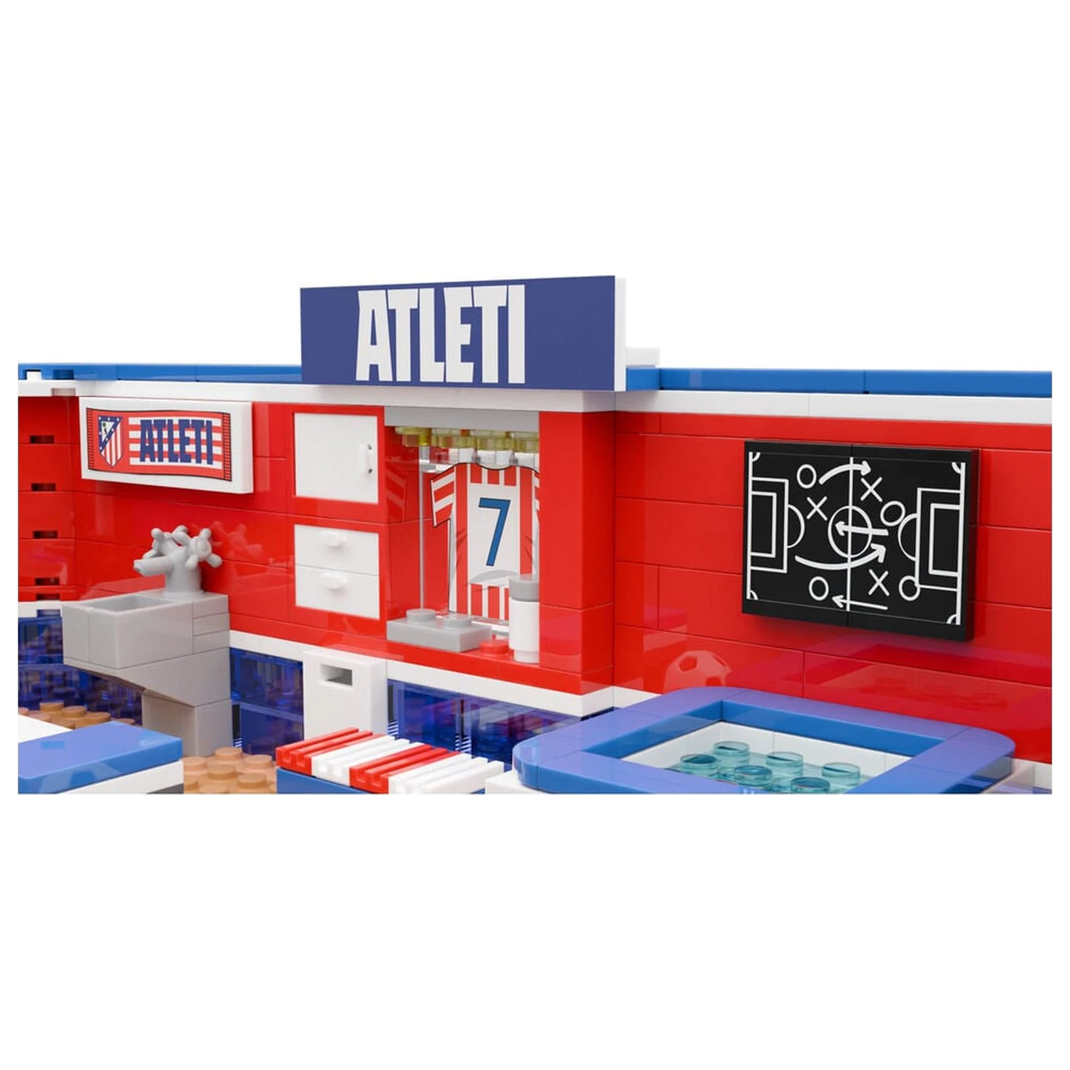 Atletico de Madrid Umkleideraum-Set mit Figur 439 Teile Produktfoto