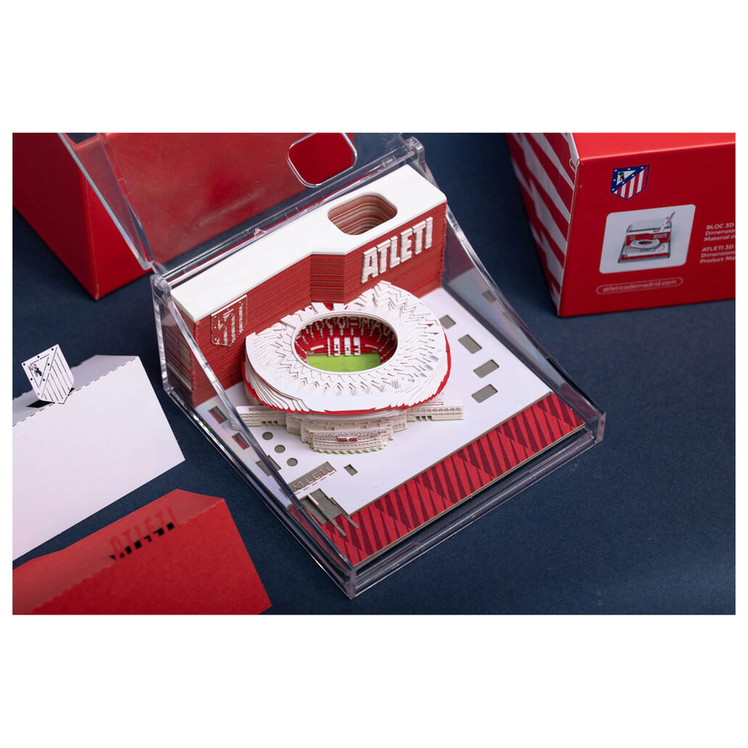Atletico de Madrid Metropolitano 3D Notizbuch Produktfoto