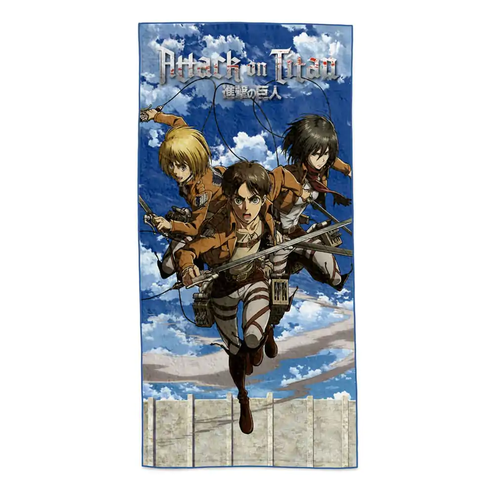 Attack on Titan Handtuch Eren, Mikasa & Armin 150 x 75 cm termékfotó