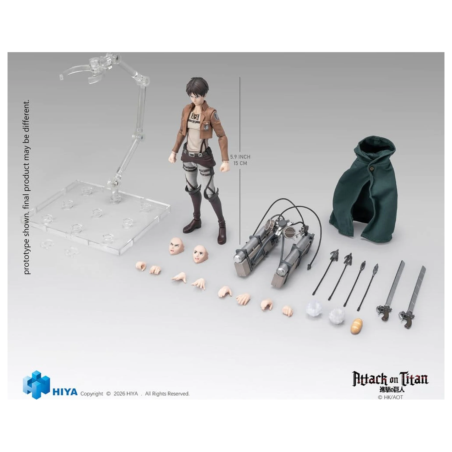 Attack on Titan Exquisite Basic Series Actionfigur 1/12 Eren Yeager 15 Zentimeter Produktfoto
