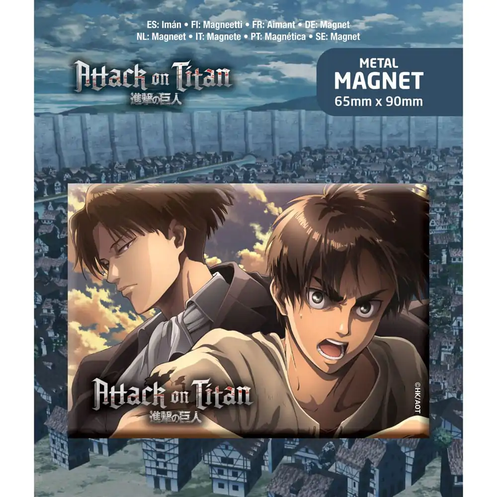 Attack on Titan Kühlschrankmagnet Eren & Levi Produktfoto