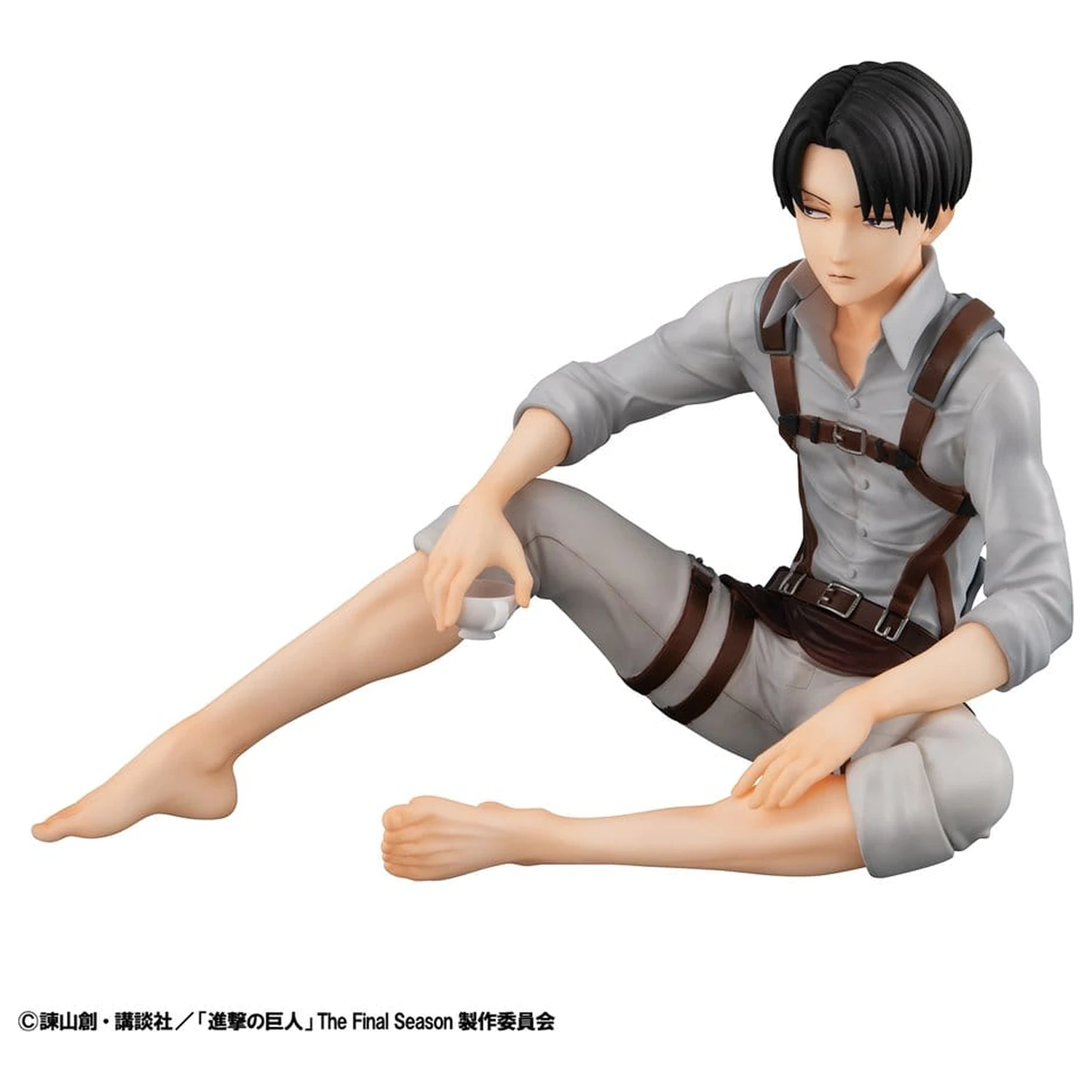 Attack on Titan G.E.M. Serie PVC Figur Squad Captain Levi Handflächengröße 9 cm Produktfoto