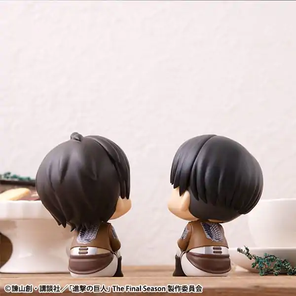 Attack on Titan Look Up PVC Statue Eren Jaeger & Levi Set (mit Geschenk) 11 cm Produktfoto