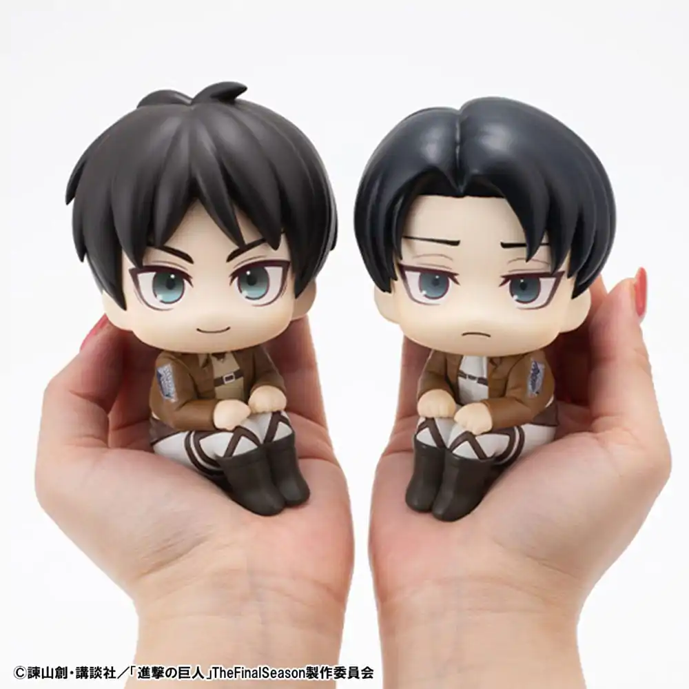 Attack on Titan Look Up PVC Statue Eren Jaeger & Levi Set (mit Geschenk) 11 cm Produktfoto