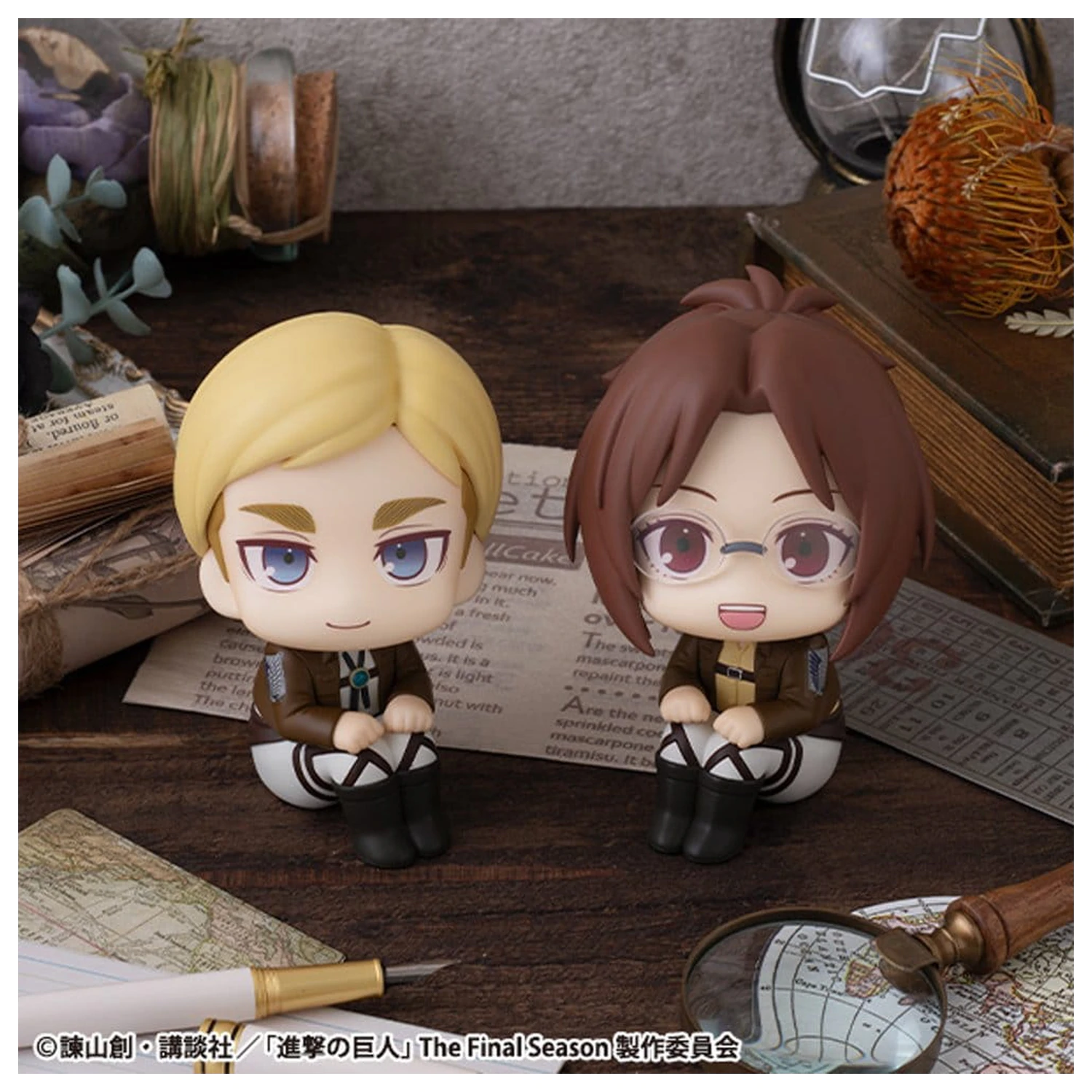 Attack on Titan Look Up PVC Statuen Hange Zoe & Erwin Smith (mit Geschenk) 11 cm Produktfoto