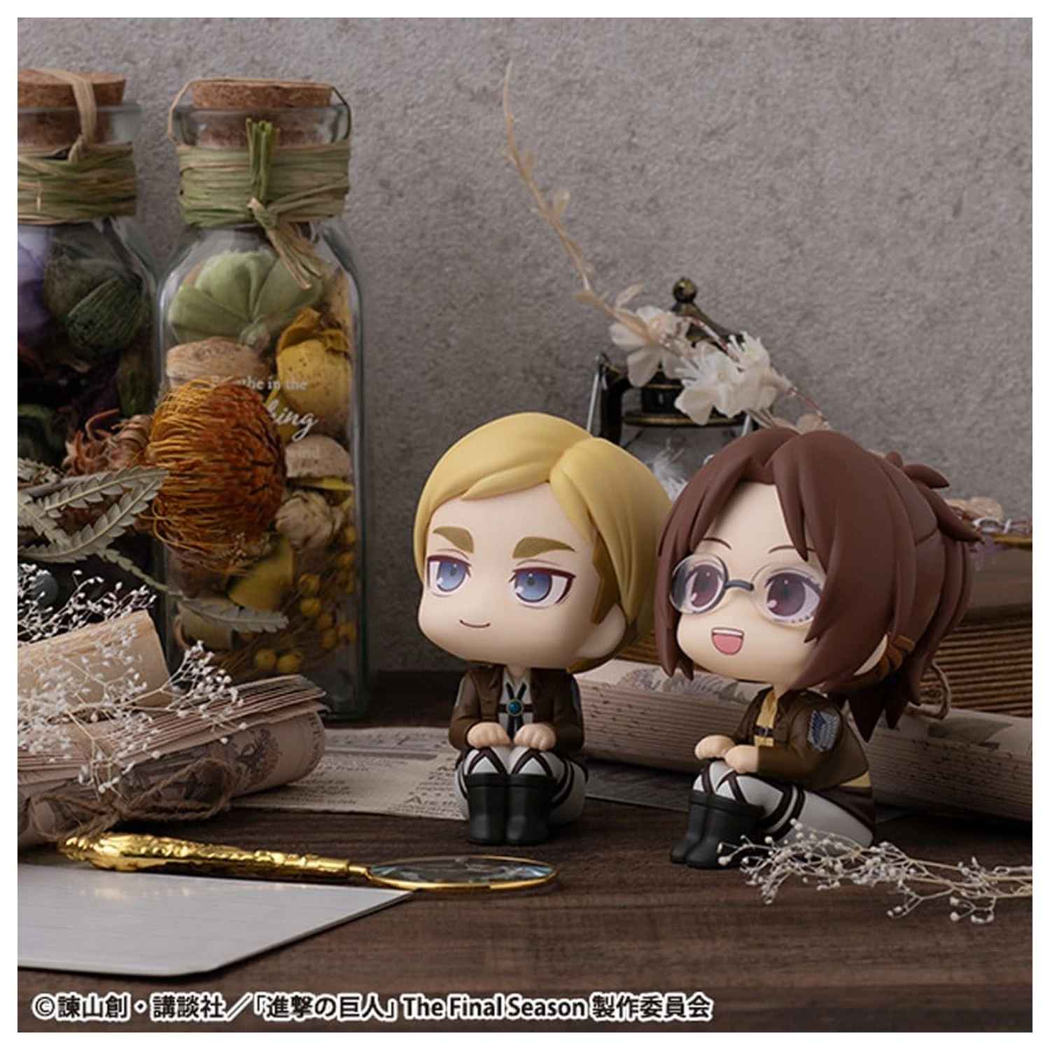 Attack on Titan Look Up PVC Statuen Hange Zoe & Erwin Smith (mit Geschenk) 11 cm Produktfoto