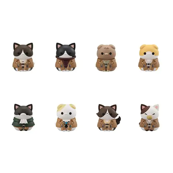 Attack on Titan Mega Cat Project Sammelfiguren 8er-Pack Attack on Tinyan Gathering Scout Regiment danyan! 3 cm termékfotó